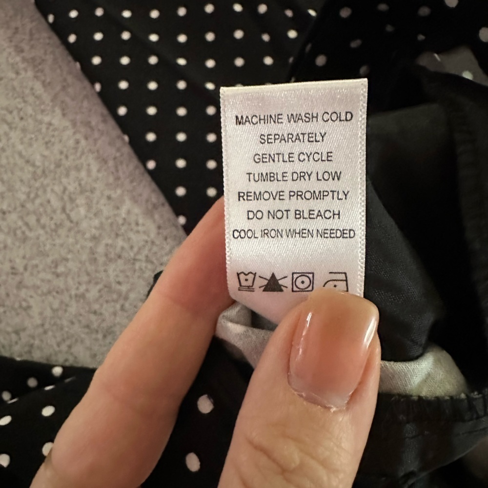 COUNTERPARTS BLACK WHITE POLKA DOT CAPRI PANTS STRETCH CROP RESORT TRAVEL 10 - Picture 12 of 12